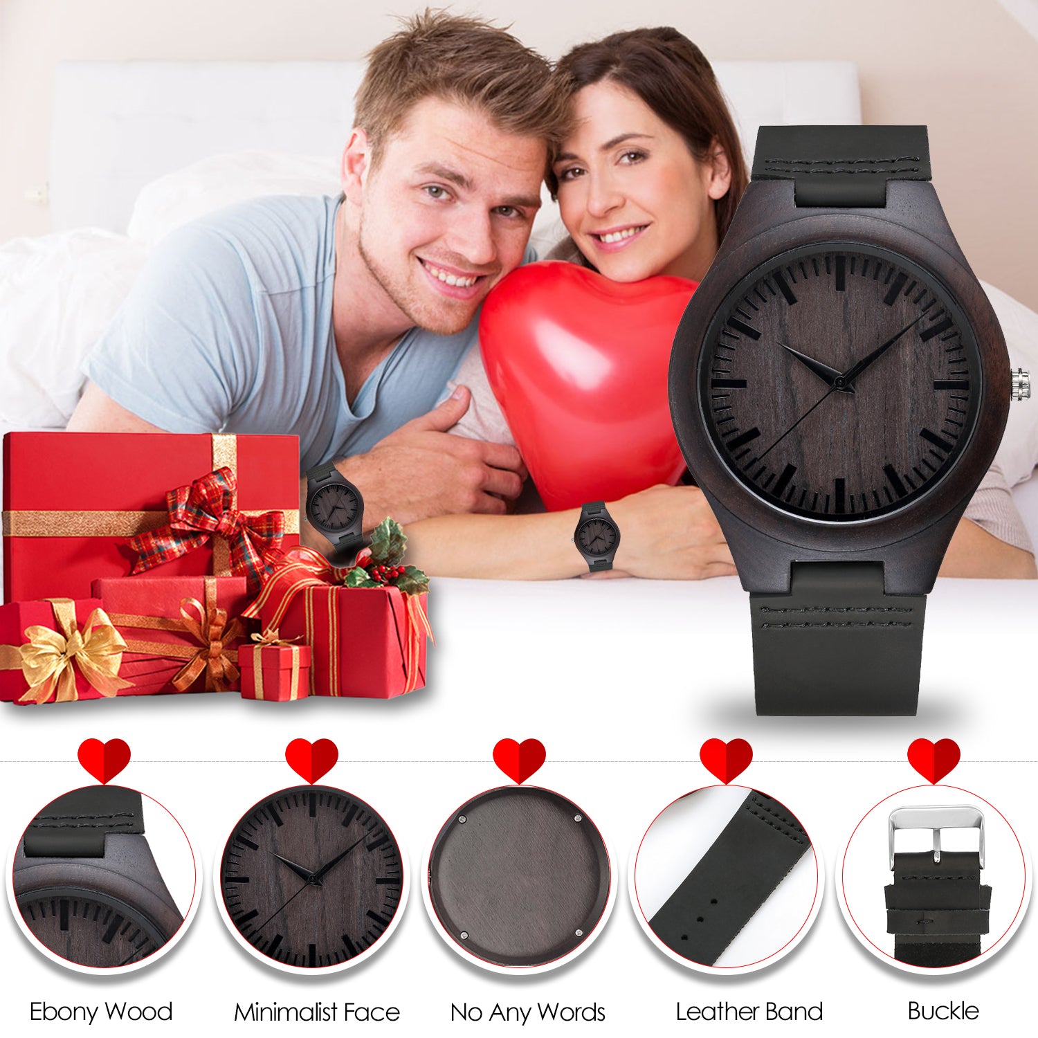 Father plot personalized engraved wooden watch-BUNNYKACHU