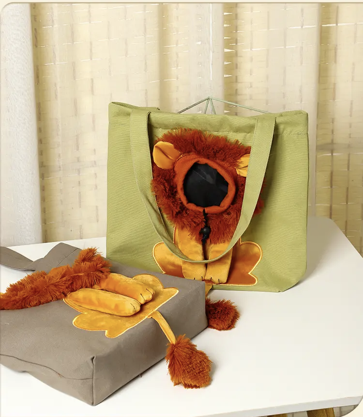 Little lion exposed head shape pet handbag-BUNNYKACHU