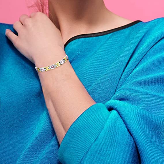 Ladies fashion titanium steel magnetic healing stone crystal bracelet-BUNNYKACHU