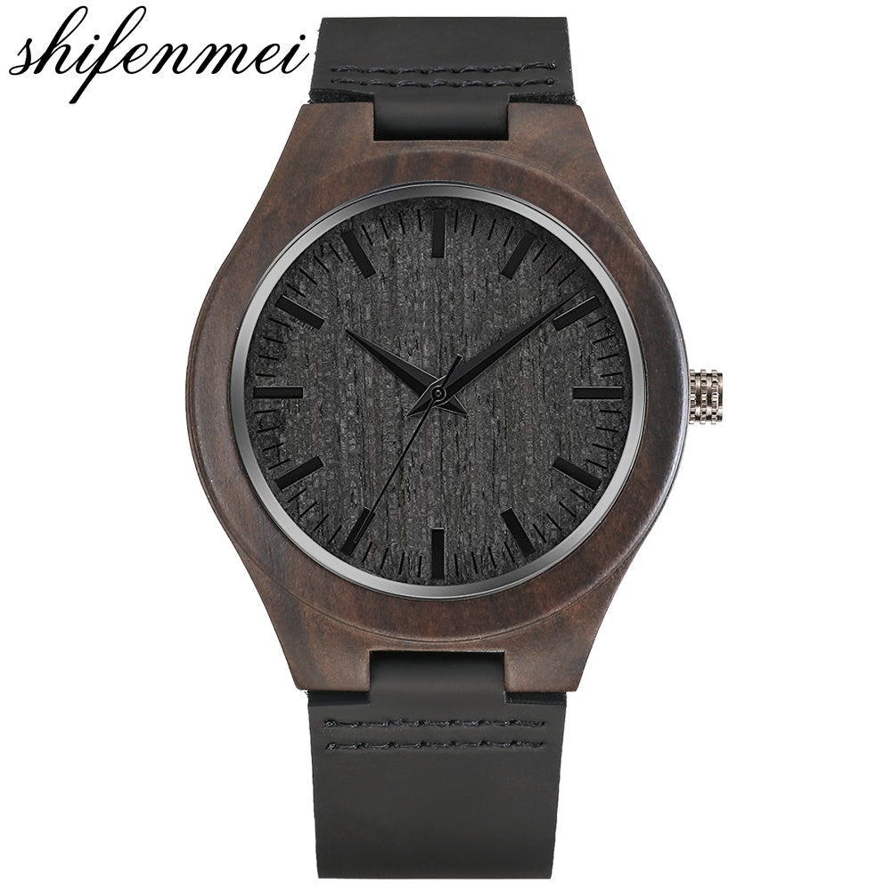 Father plot personalized engraved wooden watch-BUNNYKACHU