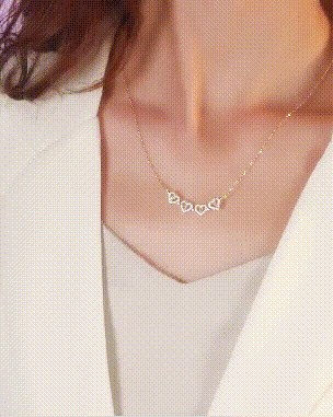 Leaf heart shape necklace-BUNNYKACHU