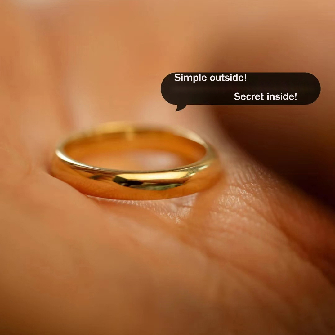 Custom Hidden Message Creative Couple Ring, hidden secrets in rings-BUNNYKACHU