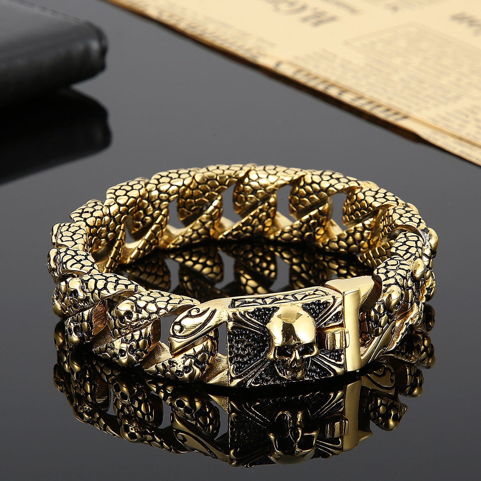 Gothic Retro Style Men's Bracelets Stainless Steel-BUNNYKACHU