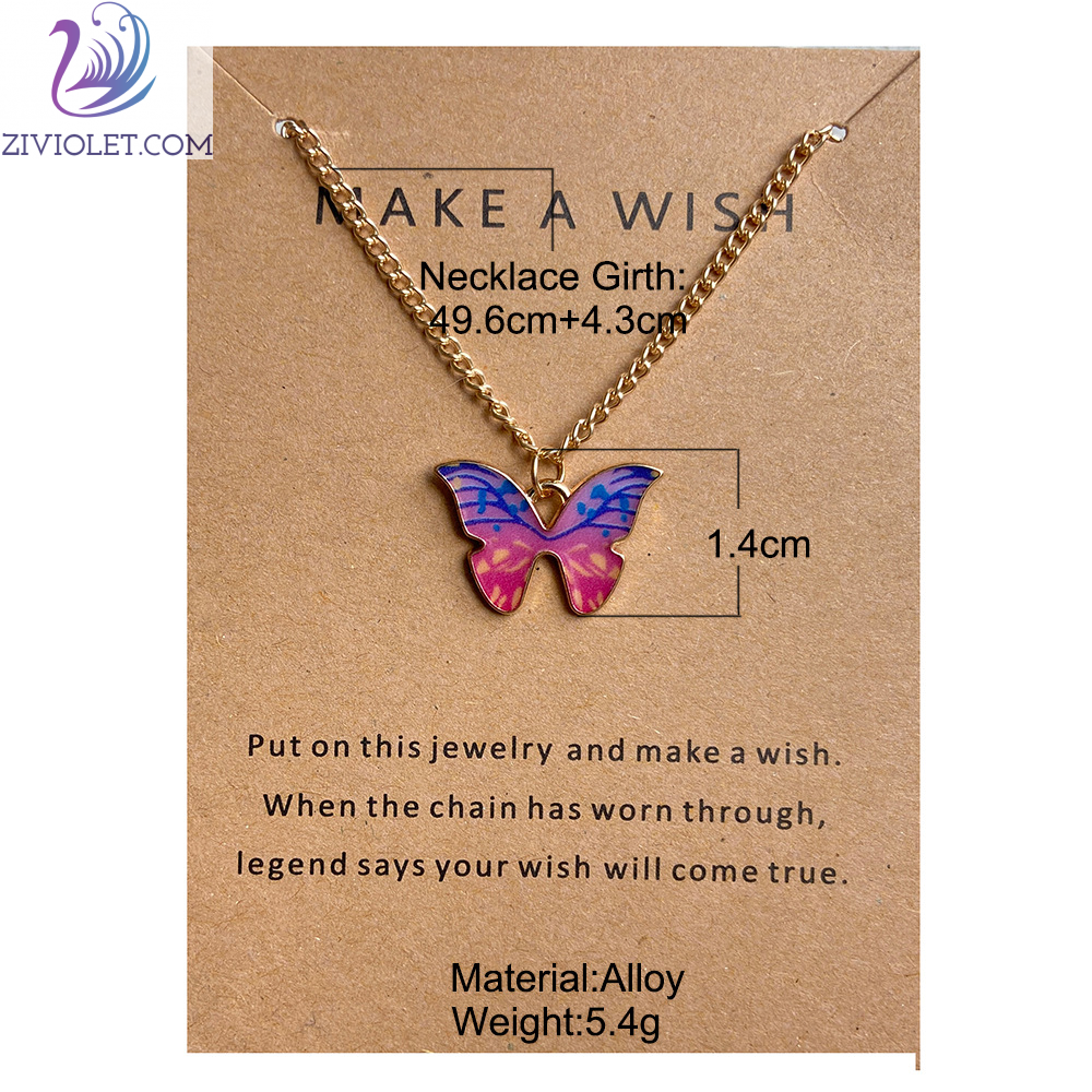 Bohemian fashion butterfly necklace-BUNNYKACHU