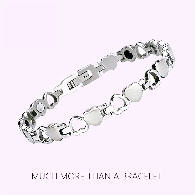 Women's titanium steel magnetic healing stone heart bracelet-BUNNYKACHU