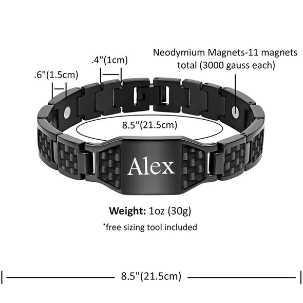 Personalized men's energy bracelet-BUNNYKACHU