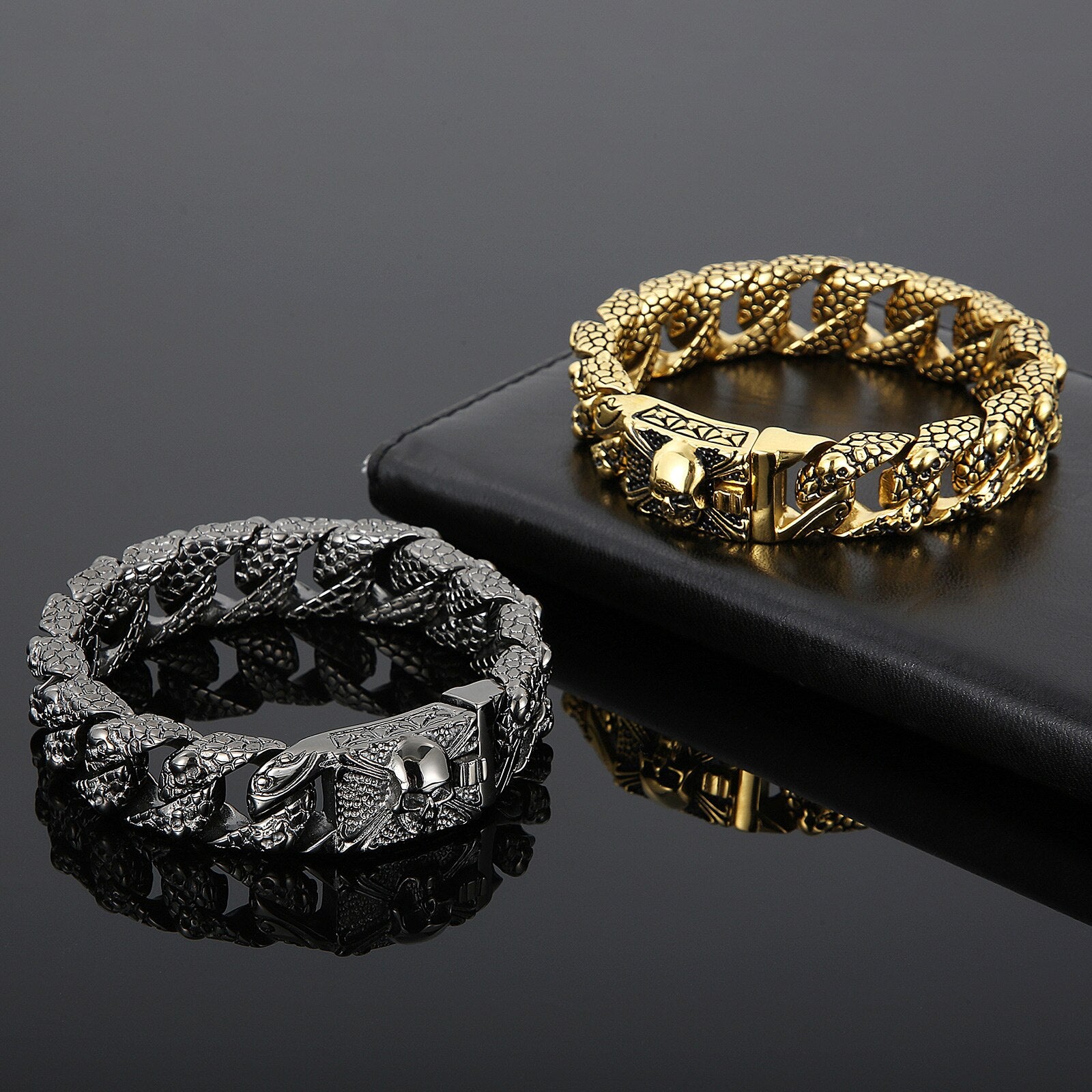 Gothic Retro Style Men's Bracelets Stainless Steel-BUNNYKACHU