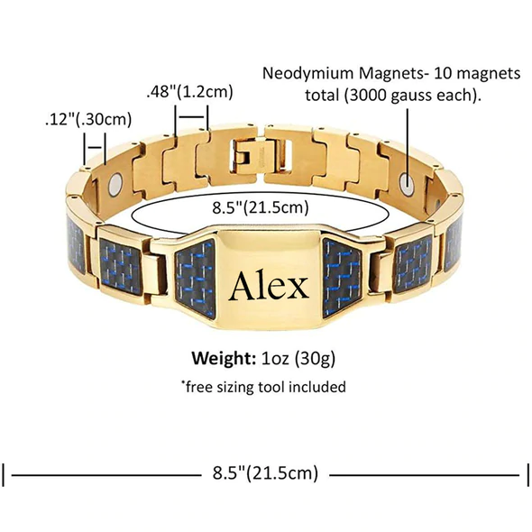 Personalized men's energy bracelet-BUNNYKACHU