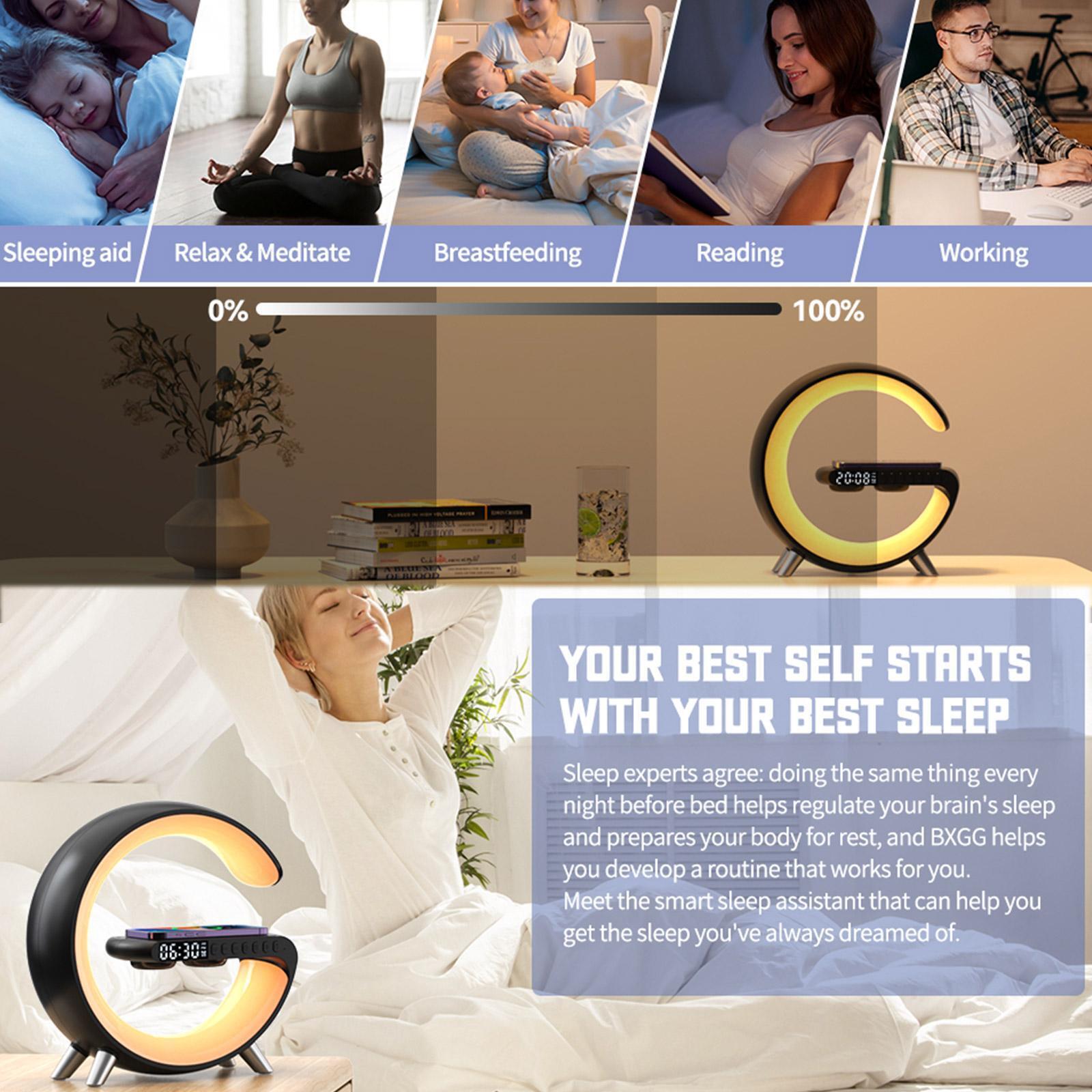 Intelligent Wireless Charger Atmosphere Light Lamp Alarm Clock-BUNNYKACHU