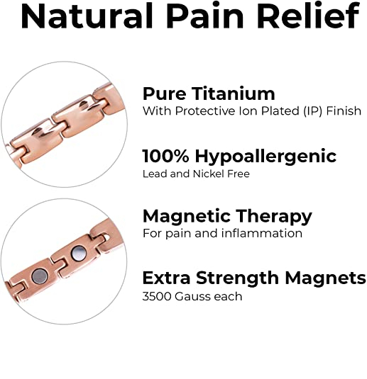 Women's titanium steel crystal magnetic therapy bracelet-BUNNYKACHU