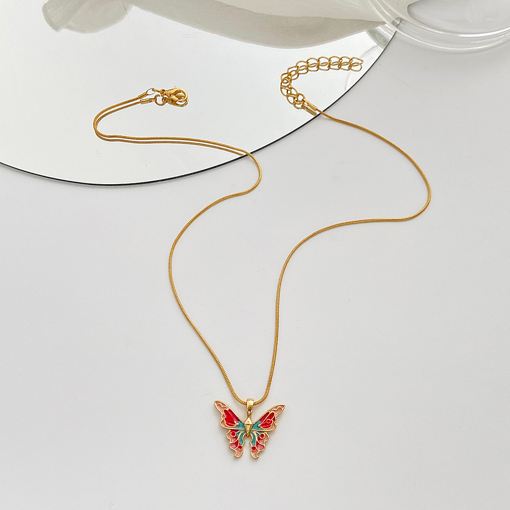 Fantasy Wonderland Rainbow Butterfly Necklace-BUNNYKACHU