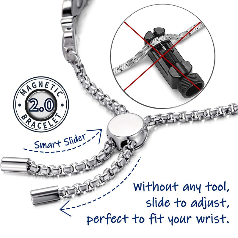 Women's magnetic healing stone titanium bracelet-BUNNYKACHU