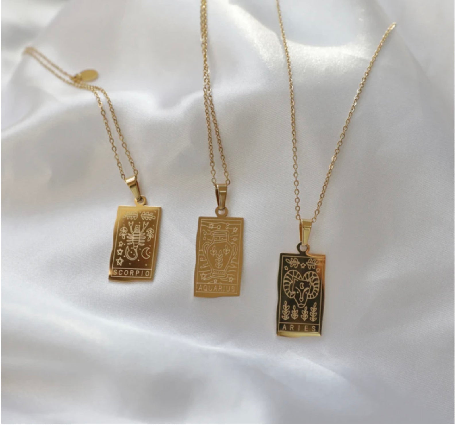 C&L ZODIAC NECKLACE (18K GOLD PLATED & STAINLESS STEEL)-BUNNYKACHU