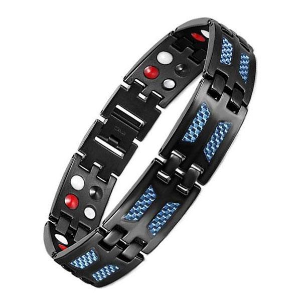 Black Titanium Magnetic Carbon 4 Elements Carbon Fiber Bracelet-BUNNYKACHU