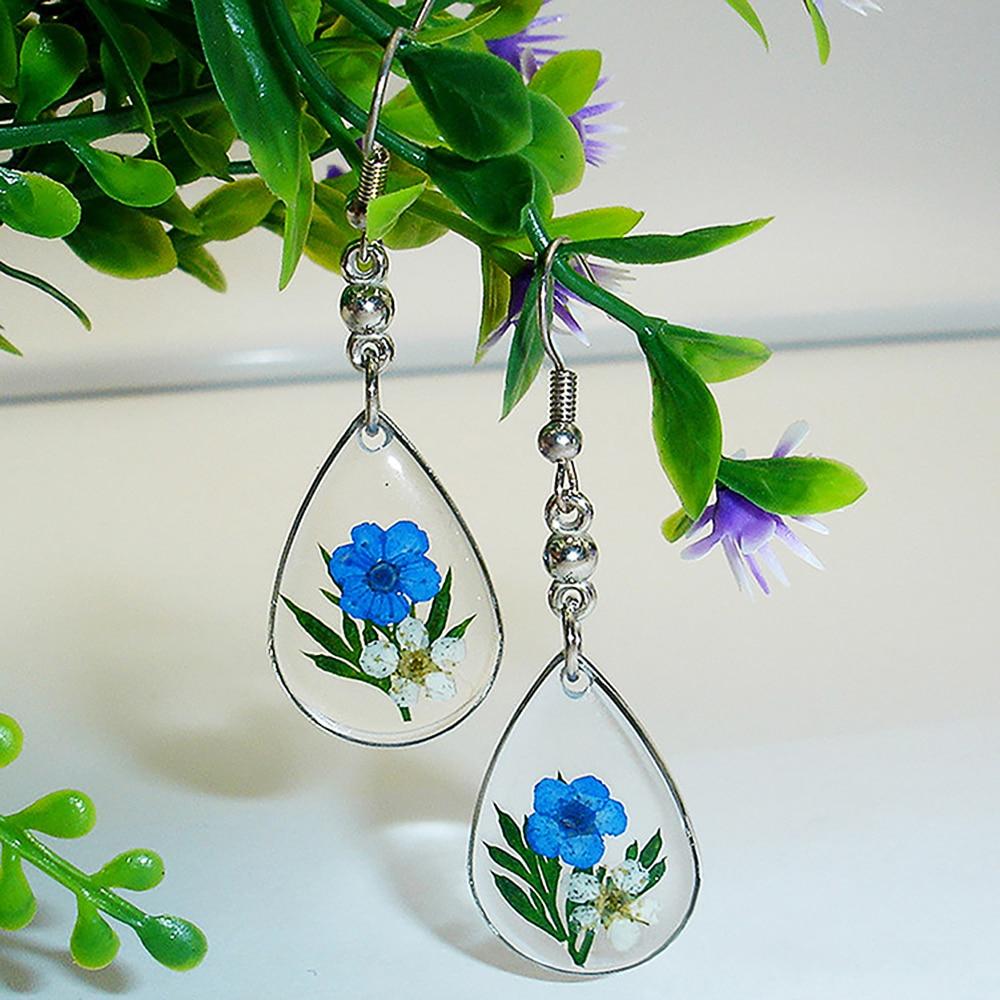 Floral Water Drop Earrings-BUNNYKACHU