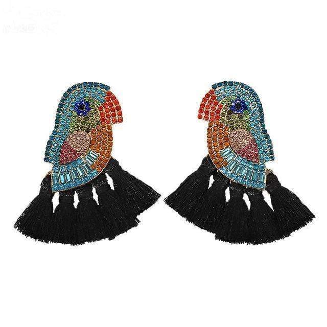 Bird & Tassel Earrings-BUNNYKACHU
