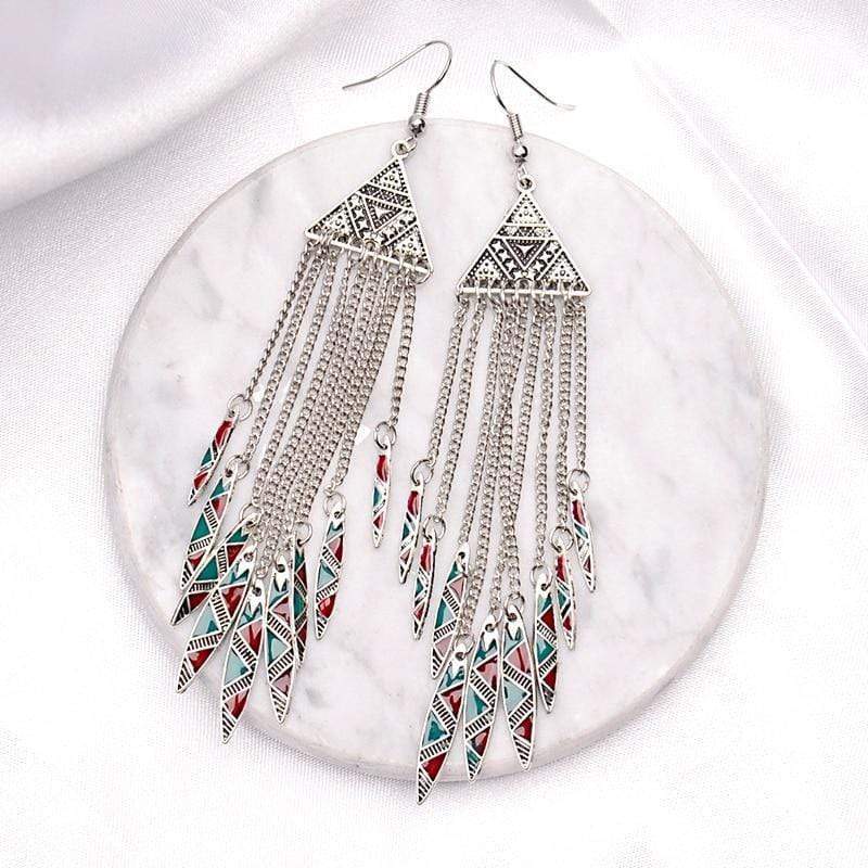 Boho Tassel Chain Earrings-BUNNYKACHU