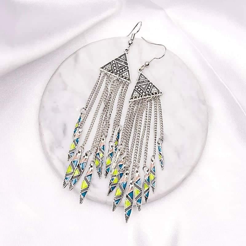 Boho Tassel Chain Earrings-BUNNYKACHU