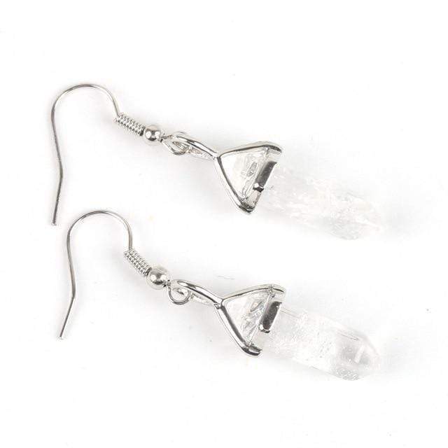 Hexagonal Natural Stone Earrings-BUNNYKACHU