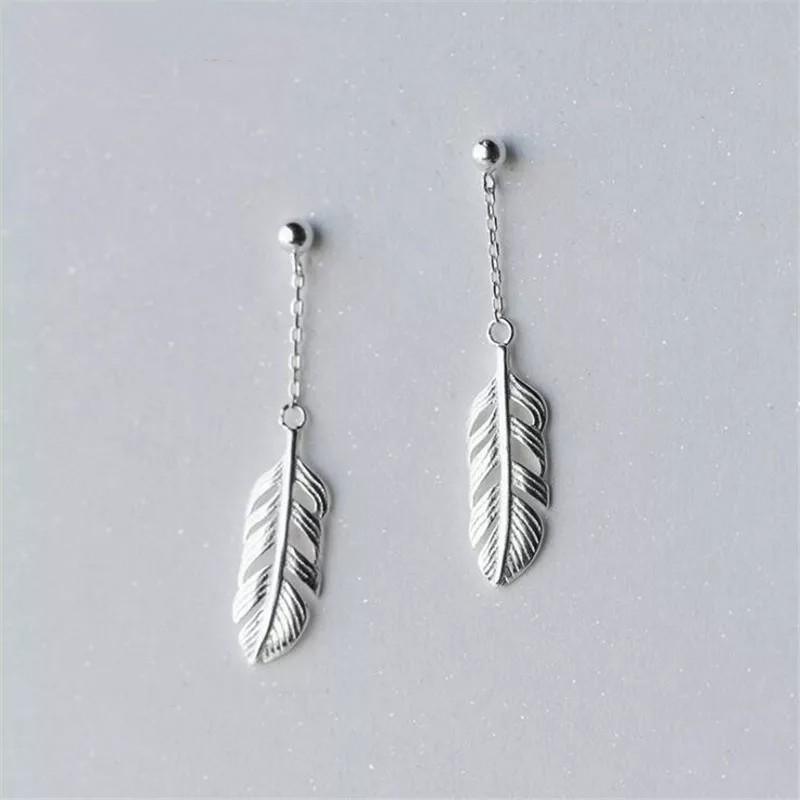 925 Sterling Silver Feather Earrings-BUNNYKACHU