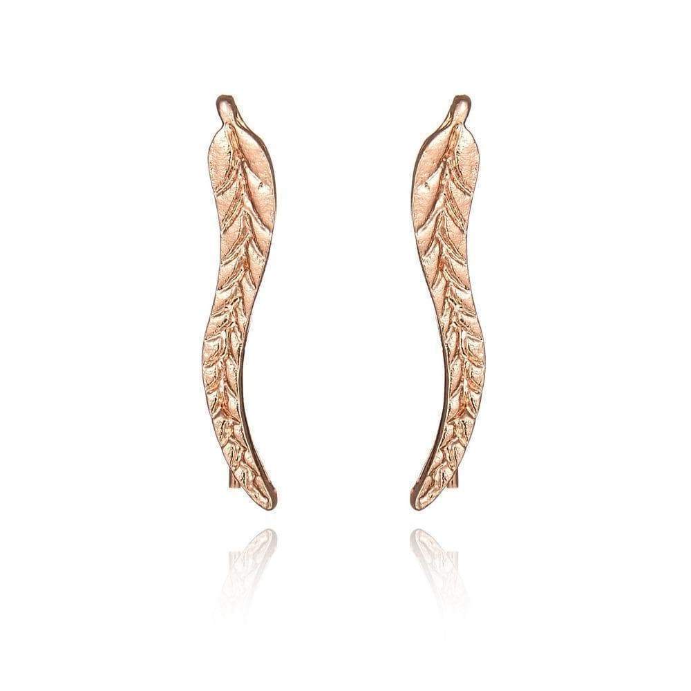 Feather Stud Earrings-BUNNYKACHU