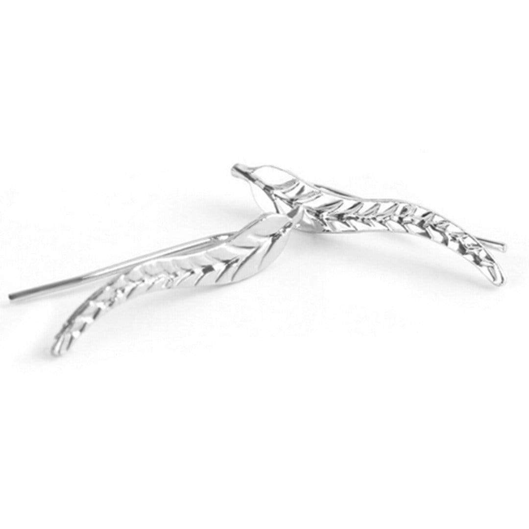 Feather Stud Earrings-BUNNYKACHU