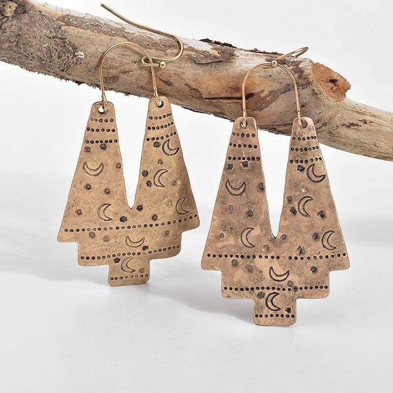 Boho Cutout Moon Design Earrings-BUNNYKACHU