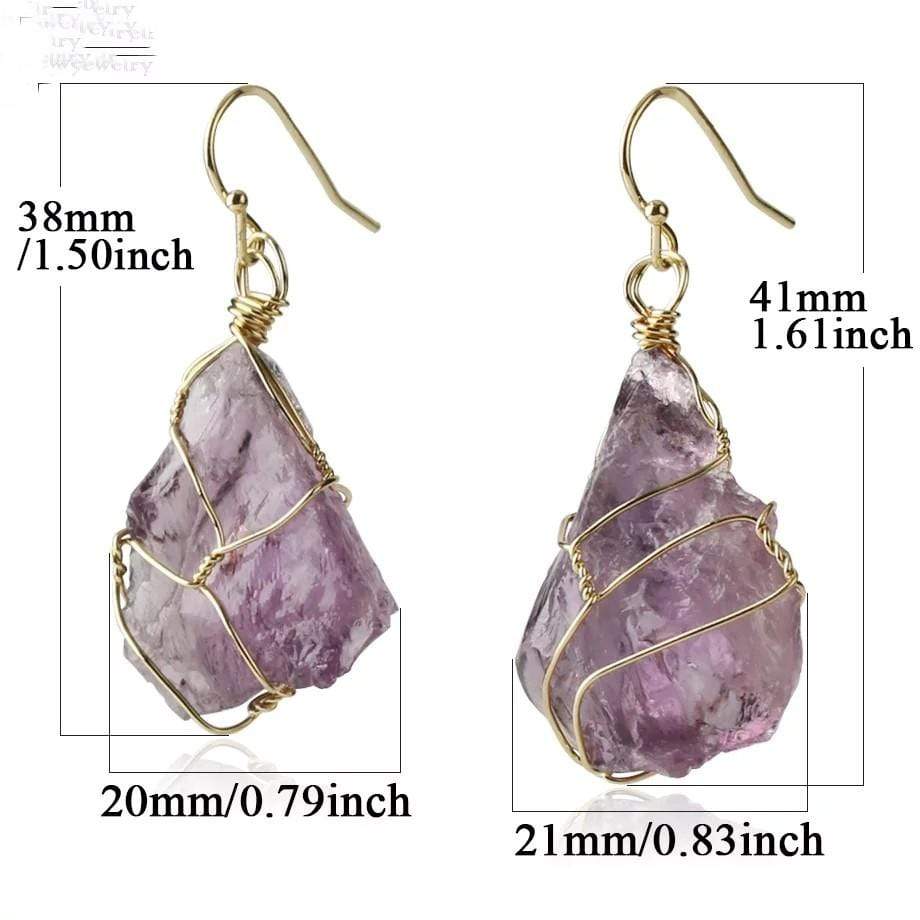 Natural Stone Irregular Shaped Earrings-BUNNYKACHU
