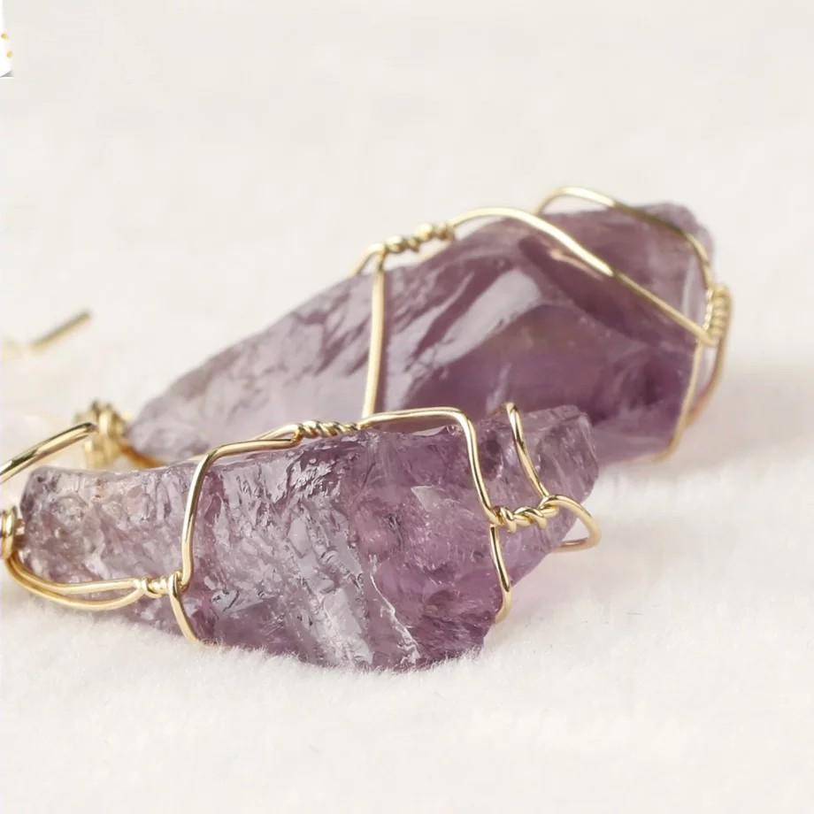 Natural Stone Irregular Shaped Earrings-BUNNYKACHU