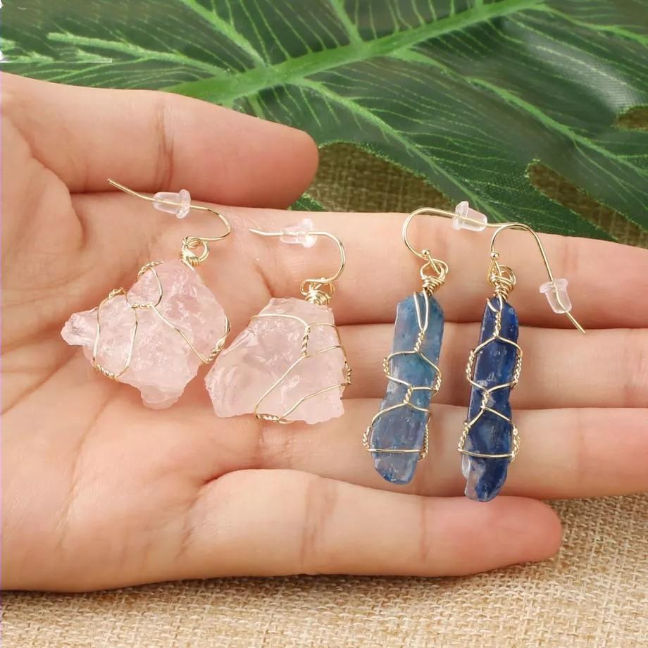 Natural Stone Irregular Shaped Earrings-BUNNYKACHU