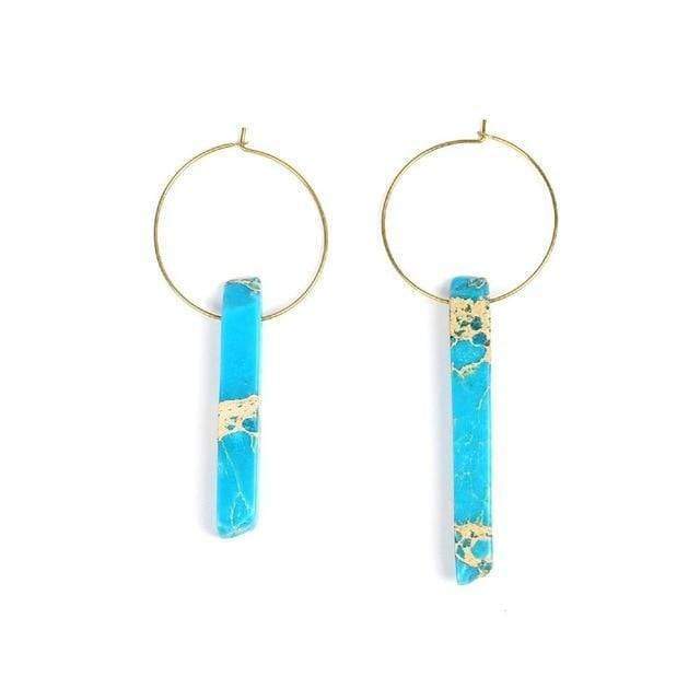 Raw Crystal Small Hoop Earrings-BUNNYKACHU