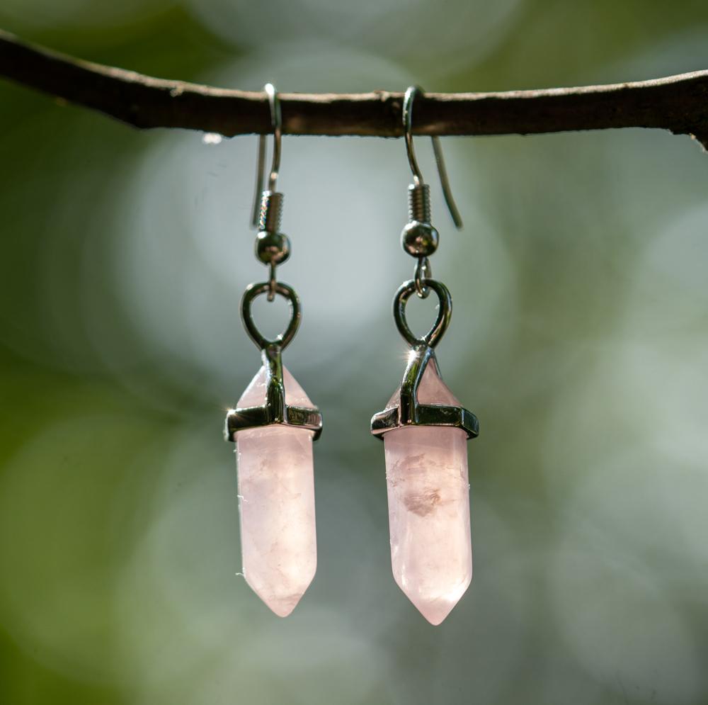 Hexagonal Natural Stone Earrings-BUNNYKACHU