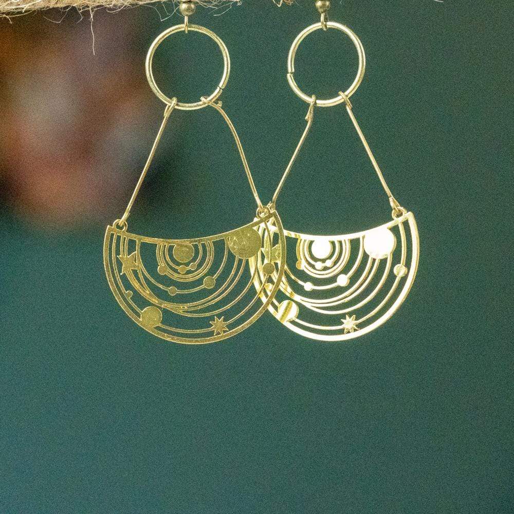 Solar System Drop Earrings-BUNNYKACHU