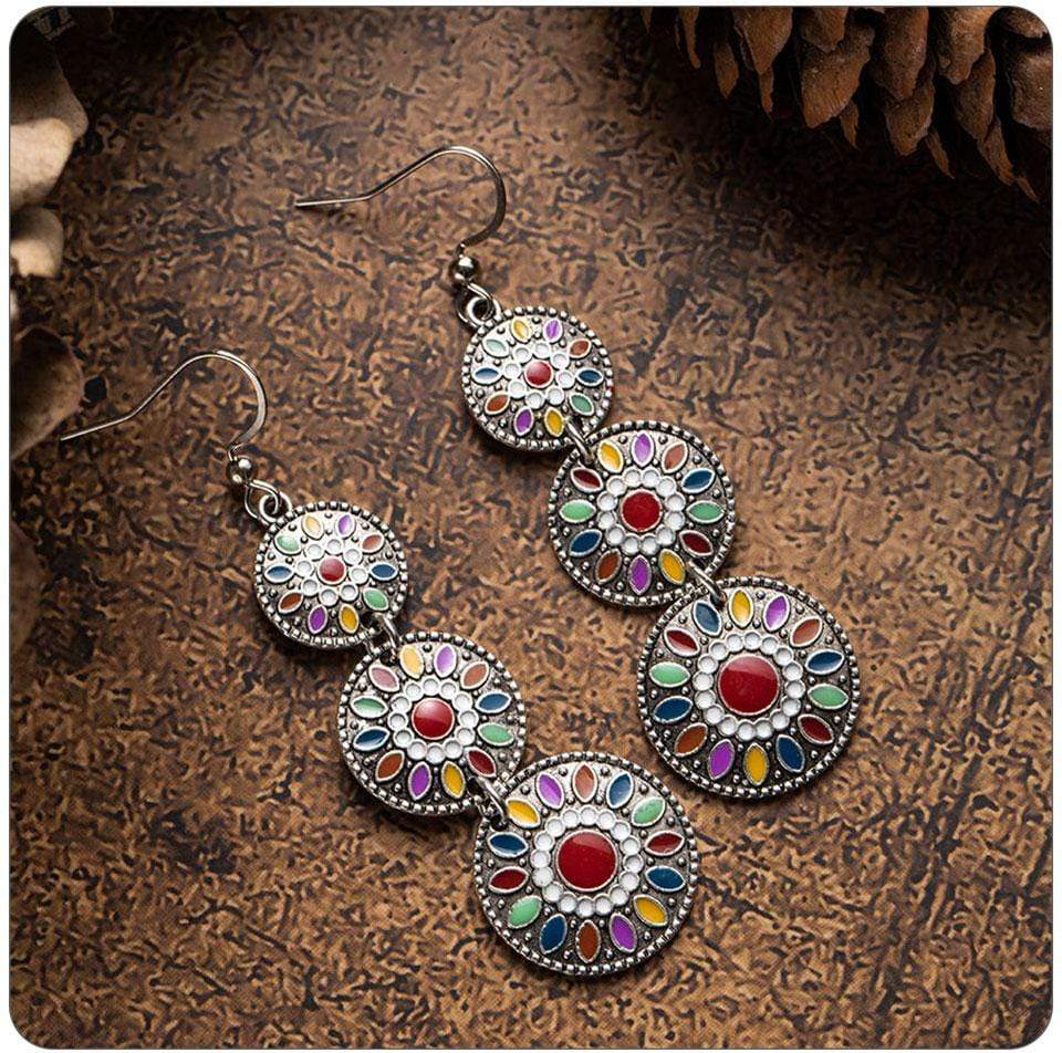 Triple Ethnic Boho Earrings-BUNNYKACHU