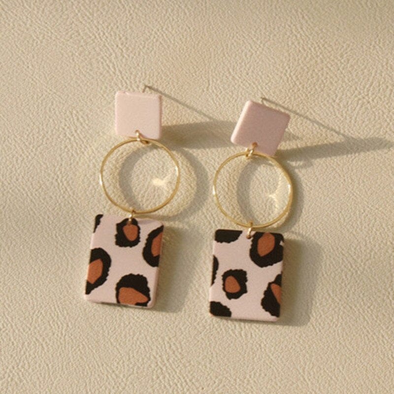 Macaron Geometric Dangle Earrings-BUNNYKACHU