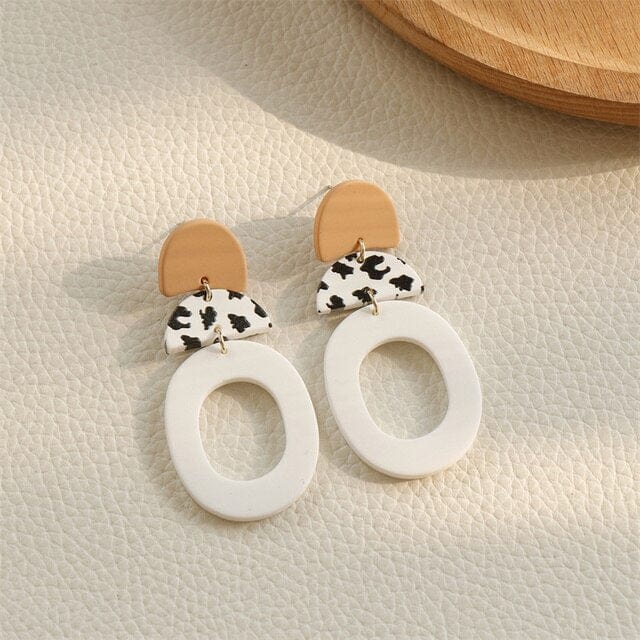 Macaron Geometric Dangle Earrings-BUNNYKACHU