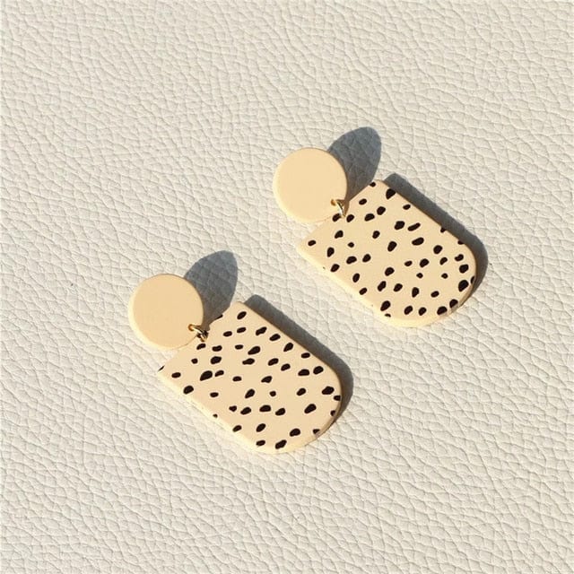 Macaron Geometric Dangle Earrings-BUNNYKACHU