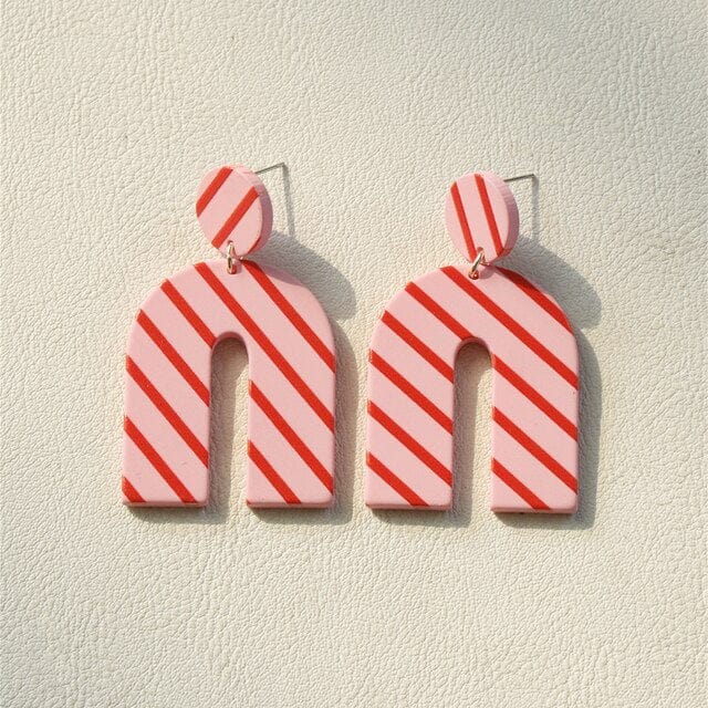 Macaron Geometric Dangle Earrings-BUNNYKACHU