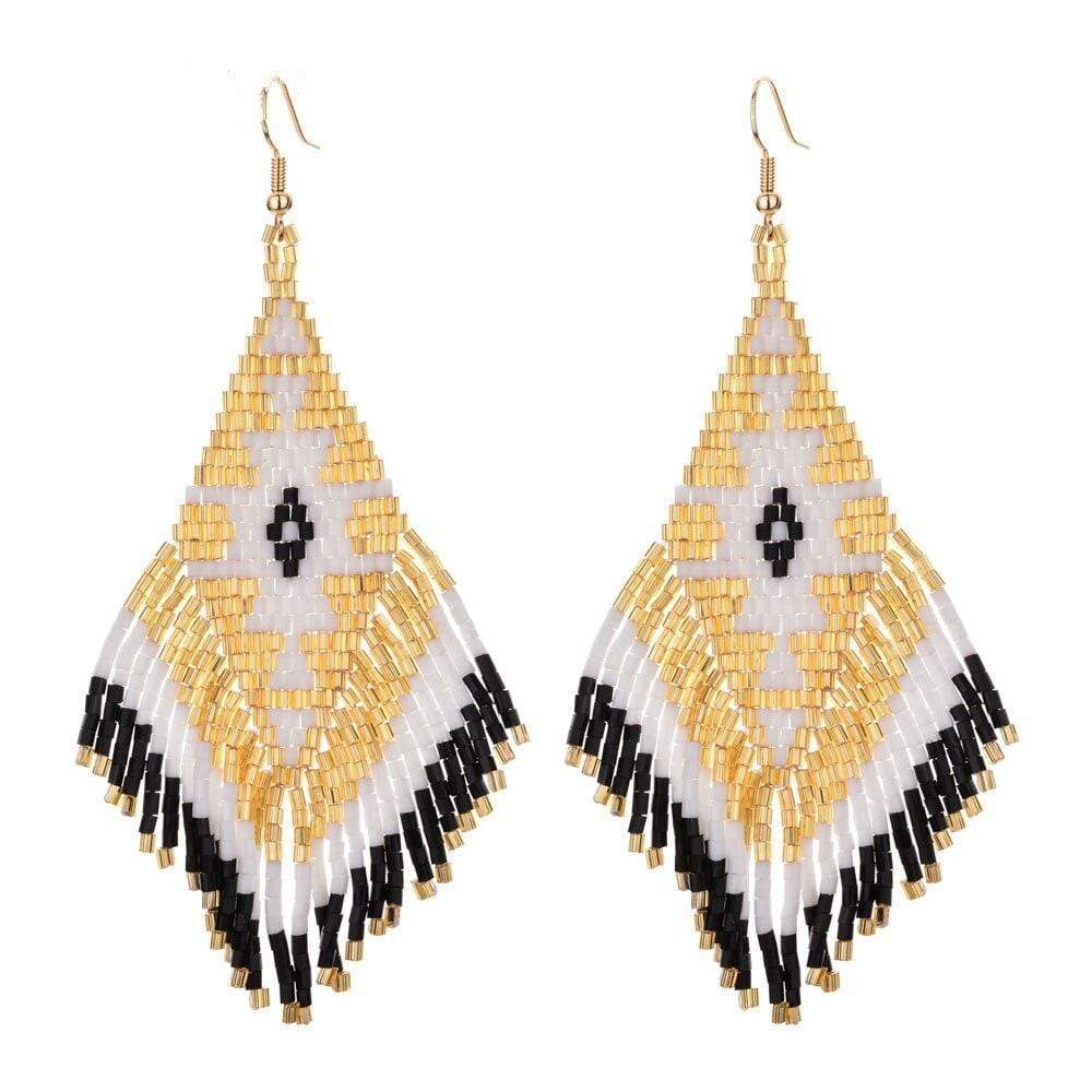 Ethnic Boho Drop Earrings-BUNNYKACHU