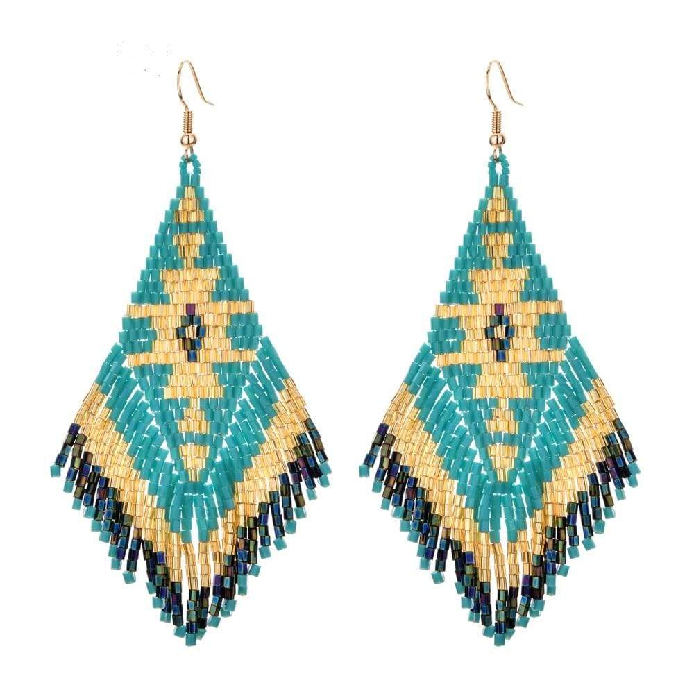 Ethnic Boho Drop Earrings-BUNNYKACHU