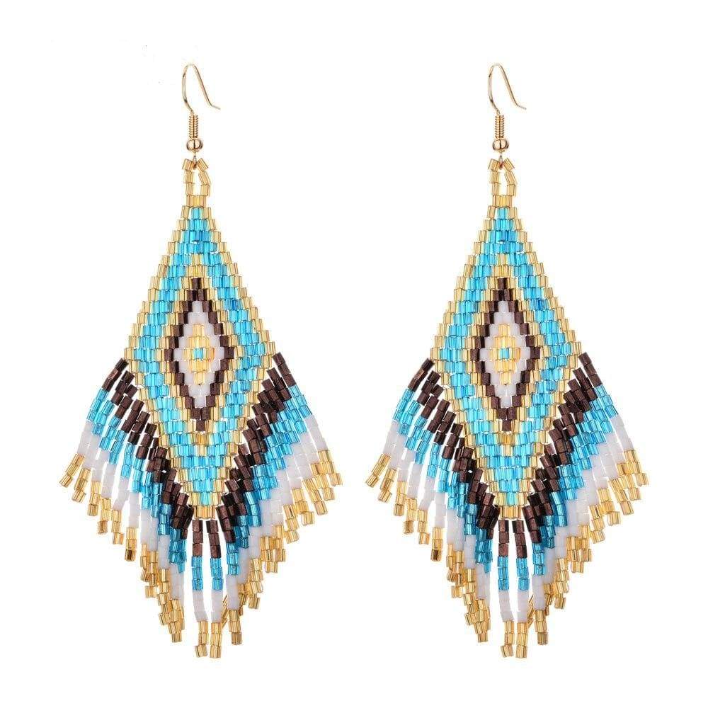 Ethnic Boho Drop Earrings-BUNNYKACHU