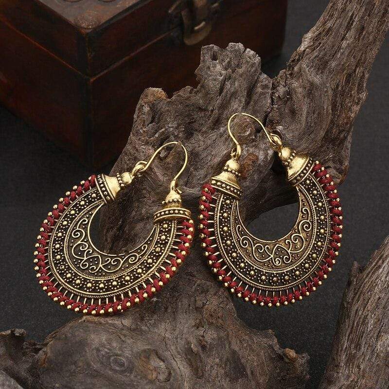 Crescent Moon Drop Earrings-BUNNYKACHU