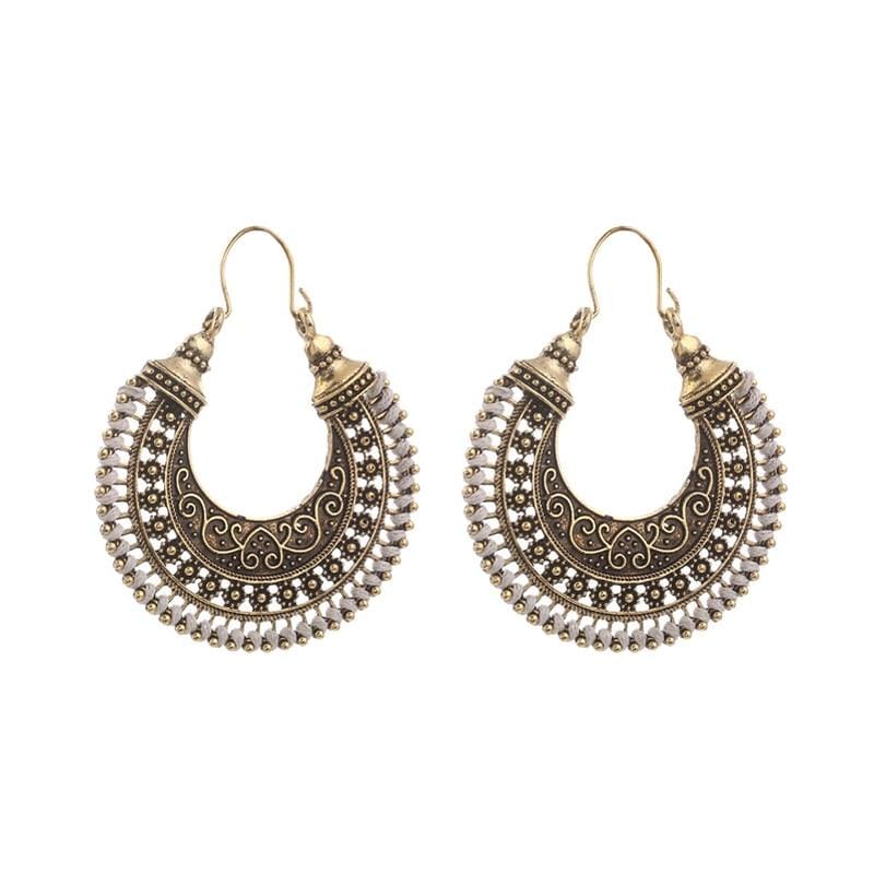 Crescent Moon Drop Earrings-BUNNYKACHU