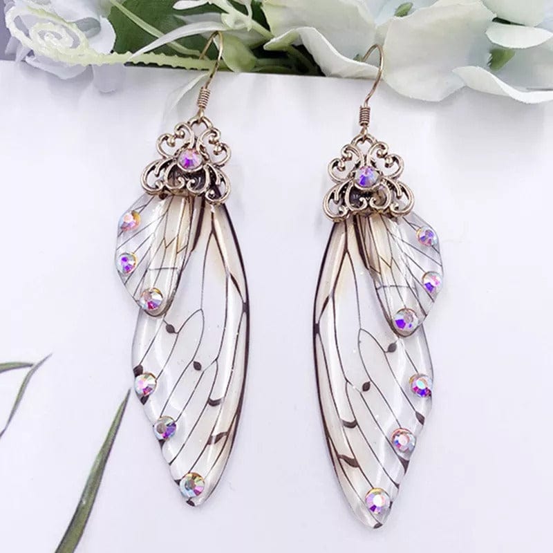 Fairy Wing Statement Earrings-BUNNYKACHU