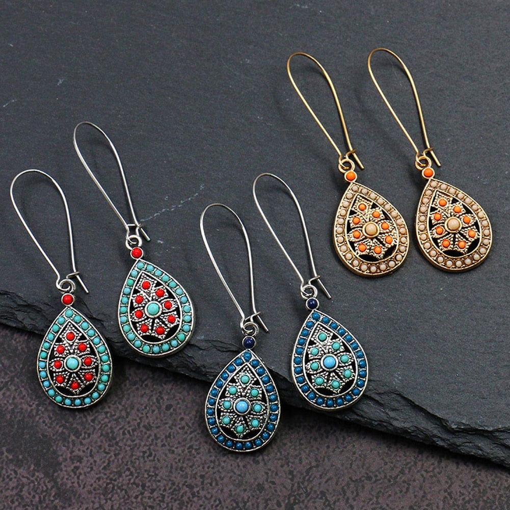 Erida Boho Tear Drop Earrings-BUNNYKACHU