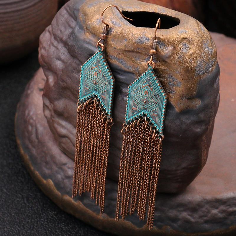Ethnic Arrow Tassel Earrings-BUNNYKACHU