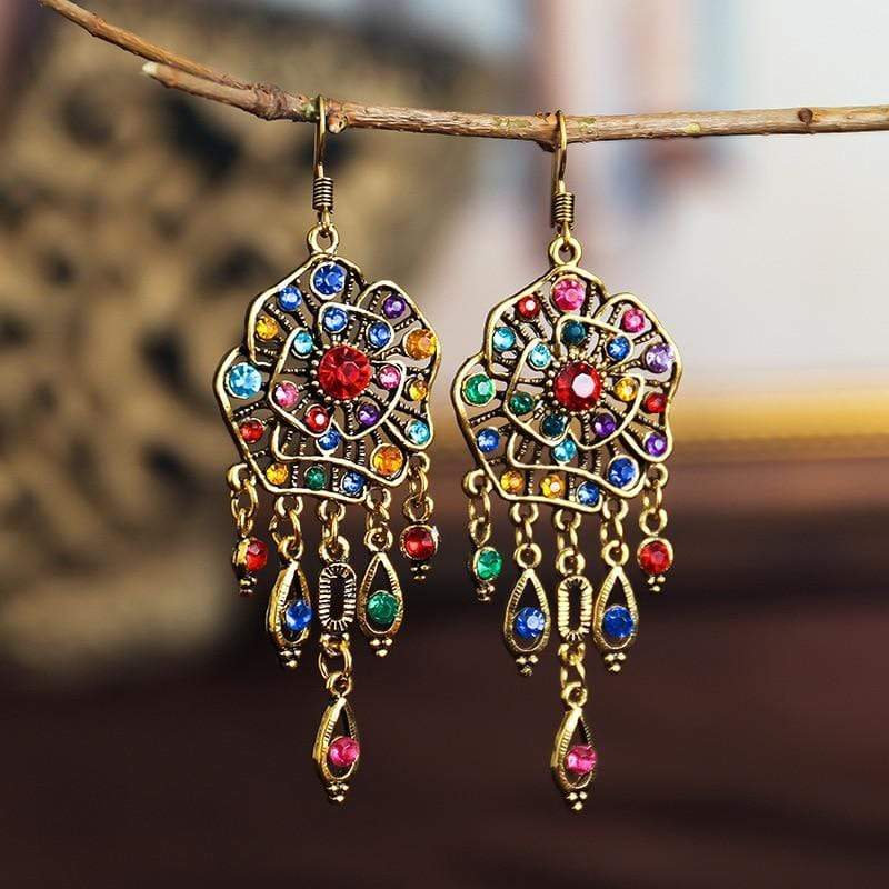Ethnic Boho Dangle Earrings-BUNNYKACHU