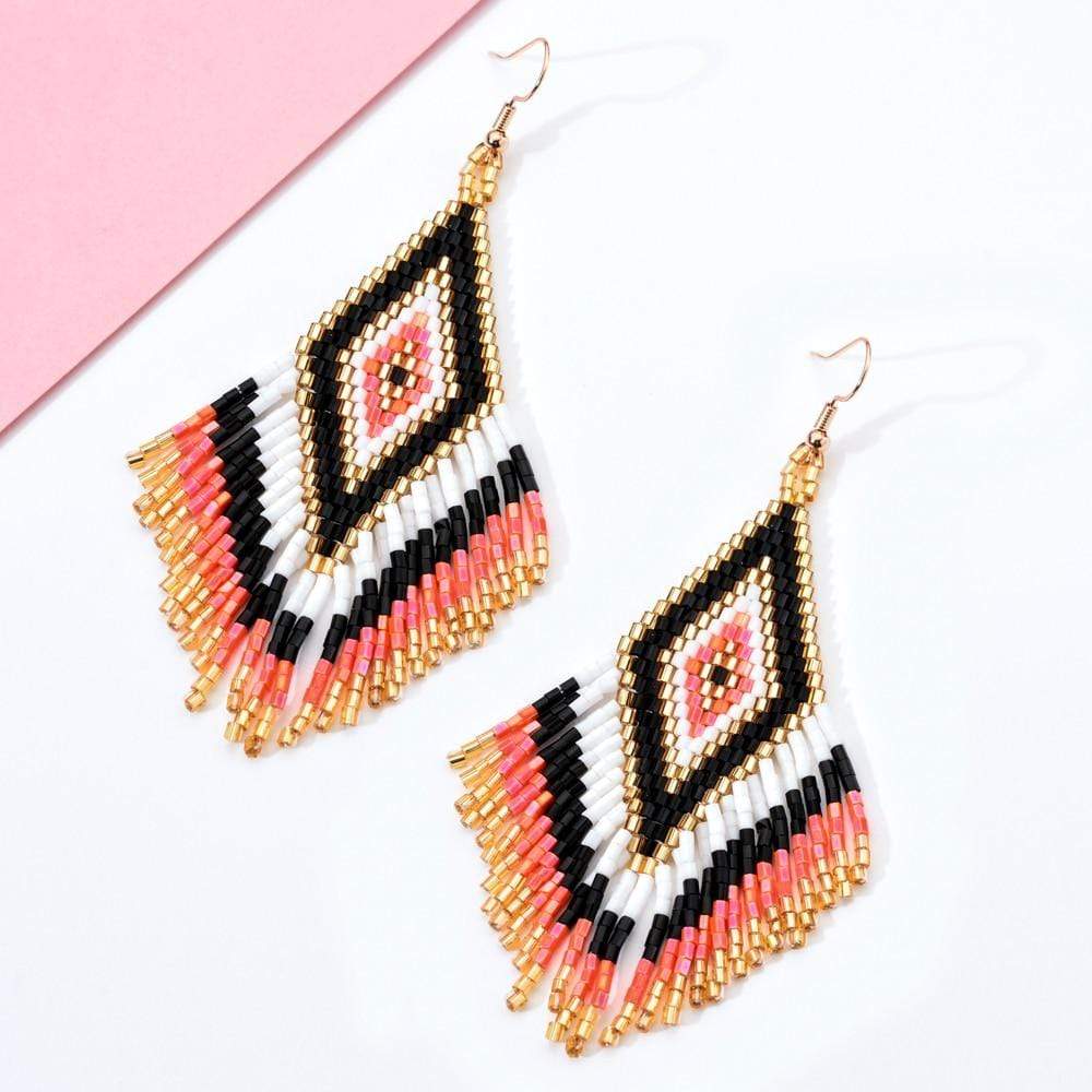 Ethnic Boho Drop Earrings-BUNNYKACHU