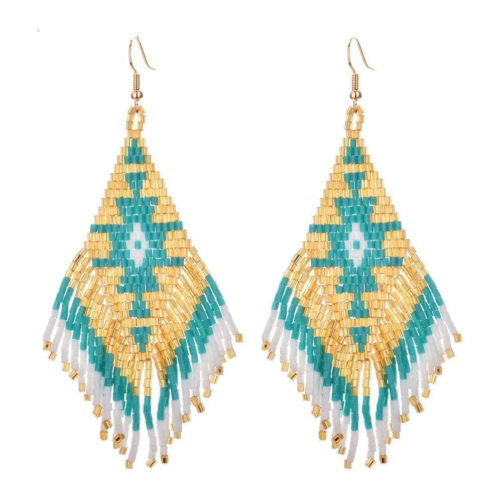 Ethnic Boho Drop Earrings-BUNNYKACHU