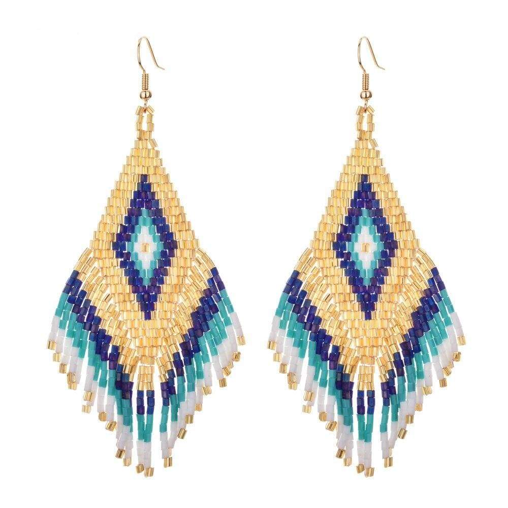 Ethnic Boho Drop Earrings-BUNNYKACHU